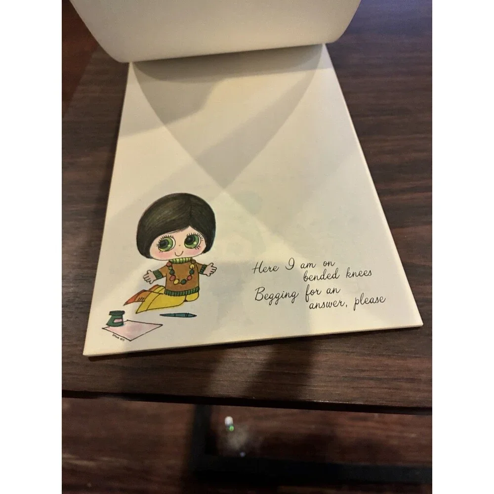 Vintage 1973 Paula Presents Brite Eyes Stationery Writing Pad Big Eye 19 Pages